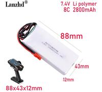 Batteria al litio 7.4V 2S1P 8C 2800mAh Per batteria di controllo pistola Ledi RC8X modello RC6GS RC4GS batteria remota