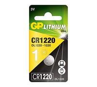CR 1220 GP - Cella a bottone al litio, 3 V, 36 mAh, 12,0x2,0 mm