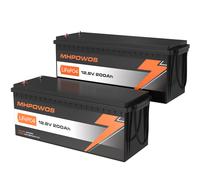 Batteria al litio a ciclo profondo MHPOWOS LiFePO4 12V/24V 8AH 10AH 20AH 30AH 100AH 200AH Batteria ricaricabile per solare marino fuori rete