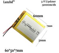 Batteria al litio ai polimeri di litio da 1-20 pezzi 3.7V per purificatore d'aria per auto a luce solare batteria ricaricabile da 3000mAh 705060