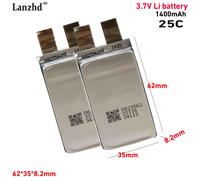 Batteria al litio da 3,7 V Cella drone con velocità 25C Per aereo modello Batteria giocattolo per elicottero fatta 62 * 35 * 8,2 mm 823562 1400 mAh