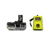 Batteria Al Litio Da 6,0 Ah, Compatibile Con RYOBI La Piattaforma 18V. Batteria Sostitutiva Universale. Vestito For Il Modello P104 P107 P108 P109 RB18L20.(6Ah battery+charger)