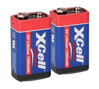 Batteria al litio da 9 Volt Block 1200 mAh, 9 V E-Block (U9VL, CR-9 V, 6LR61) da 10 anni, ideale per rilevatori di fumo, rilevatori di incendio, misuratori, microfoni e molto altro ancora