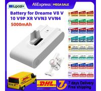 Batteria al litio di alta qualità per Dreame V8 V10 V9P XR VVN3 VVN4 Parti per aspirapolvere senza fili portatili Batteria di ricambio VVN3