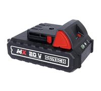 Batteria al litio Dunsch 20V 2,0Ah con indicatore LED Nero