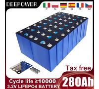 Batteria al litio ferro fosfato 10000 cicli grado A Lifepo4 3,2 V 280 Ah 12 V 24 V celle ricaricabili per accumulo di energia solare 280Ah 1PCS