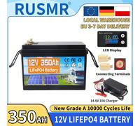 Batteria al litio ferro fosfato 12V 350Ah 300Ah 200Ah LiFePO4 BMS integrato per sostituire la maggior parte dell'alimentazione di backup Accumulo di energia domestica