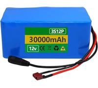 Batteria al litio for bici elettrica da 12 V, 20 Ah e 30 Ah, batteria ricaricabile for bicicletta elettrica con scheda di protezione BMS.(12V 20AH,T)