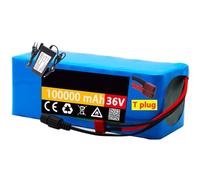 Batteria al litio impermeabile da 36 V e 100 Ah con BMS integrato e 42 V for bici elettriche(T Plug)