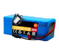 Batteria al litio impermeabile da 36 V e 100 Ah con BMS integrato e 42 V for bici elettriche(Xt60 Plug)