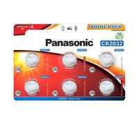 Batteria al litio Panasonic, CR2032, alimentazione al litio 3V, blister (confezione da 6)