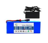 Batteria al Litio per Bici elettrica da 48V 100Ah/90Ah/60Ah/20Ah, Impermeabile PVC Batteria agli ioni 13S3P con Caricabatterie Scooter per Motori da 250 W a 1000 W 48V 100Ah,T