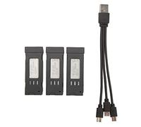 Batteria al litio per droni RC E58 L800 JY019 S168 e altri aerei telecomandati con cavo di ricarica 3 in 1, lunga durata della batteria, accessori di ricambio quadcopter (1800 mAh)