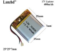 Batteria al litio polimerica da 3.7V 400mAh per misuratore di temperatura e umidità lampada a LED beauty meter smart wear 702525