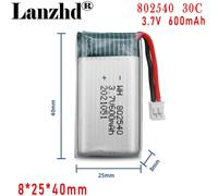 Batteria al litio polimerica Li ad alta velocità 30C 802540 600mAh Per modello di aereo modello Drone Polimero 40*25*8mm