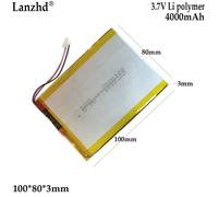 Batteria al litio polimerica Li da 1-12 pezzi da 3,7 V 3080100 ricaricabile 4000mAh per tablet Lampade a LED registratore per fotocamera medica per auto