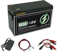 Batteria al litio portatile 12 V, 6 Ah, 8, 10 e per esterni, ideale per pannelli solari e illuminazione, con display indicatore livello batteria