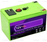 Batteria al litio portatile per esterni, 12 V e 20 Ah, batteria LiFePO4 Volt con USB e interruttore per pannelli solari/applicazioni fuori rete
