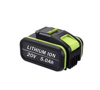 Batteria al litio ricaricabile da 20 V 6,0 Ah compatibile con Worx Power e attrezzi da giardino, WA3553/WA3551/WA3570/WA3553.1, ad alta capacità(5.0AhX1)