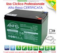 BATTERIA AL PIOMBO 12V 12AH RICARICABILE CARRELLI GOLF CARS CONNETTORI A VITE
