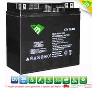 BATTERIA AL PIOMBO 12V 18AH RICARICABILE CICLICA CARRELLI GOLF CARS SCOOTER