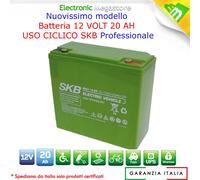 BATTERIA AL PIOMBO 12V 20AH RICARICABILE CSB USO CICLICO 39662010