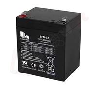 Batteria al Piombo 12v 4.5A 6FM4.5 AGM VRLA Ricaricabile con Attacchi Faston, Auto elettrica per bambini a tre ruote, Auto da drift per bambini