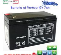 BATTERIA AL PIOMBO 12V 7AH RICARICABILE ERMETICA PER MOTO GIOCATTOLO
