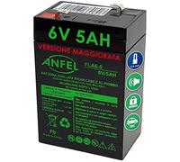 Batteria al piombo 6V 4Ah ricaricabile ermetica faston 4,8mm 4,5Ah 5Ah per lampade emergenza
