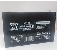 Batteria al piombo ermetica ricaricabile 6V 8Ah con faston. Lead Acid Battery