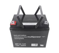 BATTERIA AL PIOMBO MULTIPOWER MP34-12C, Piombo, 34000 mAh, 12 V, Universale, per Carrelli da golf