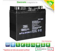 BATTERIA AL PIOMBO RICARICABILE 12V 18AH CON TERMINALI VITE/BULLONE SKB SK12-18
