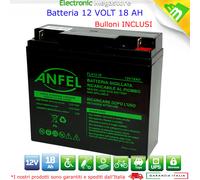 BATTERIA AL PIOMBO RICARICABILE 12V 18AH CON TERMINALI VITE/BULLONE SKB SK12-18
