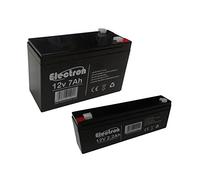 BATTERIA AL PIOMBO RICARICABILE 12V 7AH + 12V 2,2Ah Per allarmi antifurti sicurezza videosorveglianza