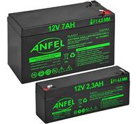 BATTERIA AL PIOMBO RICARICABILE 12V 7AH + 12V 2,2Ah Per allarmi antifurti sicurezza videosorveglianza