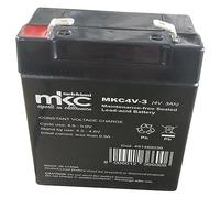 BATTERIA AL PIOMBO RICARICABILE 4V 3AH TERMINALE FASTON 4.8MM MKC MKC4V-3