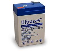 Ultracell Batteria al Piombo 6V 4,5Ah, UL 4.5-6 (Faston 187 - 4,8mm)