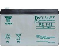 Batteria al piombo 12 V 7 Ah Yuasa RE7-12 RE7-12 Piombo-AGM L x A x P 151 x 98 x 65 mm Spina piatta 6,35 mm Esente da