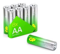 GP Super batterie alcaline AA Mignon, LR06, 1,5 V, 8 pezzi, ideali per l'alimentazione di dispositivi di uso quotidiano - La nuova tecnologia G-TECH