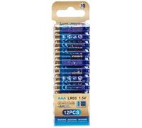 Batteria alcalina LR03 da 1,5 V, ideale per dispositivi ad alte prestazioni. Confezione da 12 pezzi che garantisce lunga durata e affidabilità in ogni uso. Potenzia la tua vita quotidiana!