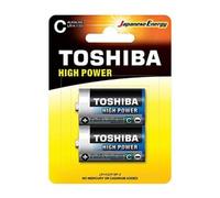 Toshiba Batterie alcaline LR14 Mezza Torcia C 1,5 V Alta potenza e lunga durata - Confezione da 2