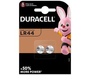 Batteria alcaline Duracell LR44 1,5V per orologi blister da 2 pezzi 302177000