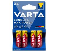 Batteria alcaline varta max power aa lr6 4 unità