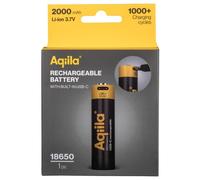 Batteria ricaricabile Aqiila 18650 USB-C 3,7 V 2000 mAh Li-Ion (1x)