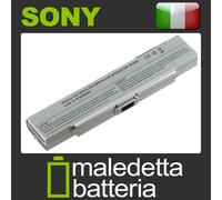 Batteria ARGENTO 10.8-11.1V 5200mAh per Sony Vaio VGN-CR21Z/N