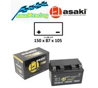 BATTERIA ASAKI CBTX12FA SIGILLATA PRECARICATA APRILIA SCARABEO 125 2007-2008