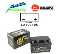 BATTERIA ASAKI CTZ7FA SIGILLATA PRECARICATA POLARIS ATV/UTV PREDATOR 90 2X4 2005