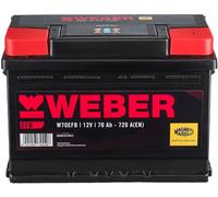 Batteria Auto 70 Ah Weber Efb L03 12V 70Ah 720A B13
