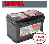 BATTERIA AUTO AKUMA VORTEK by FIAMM 80 Ah - SPUNTO 680A EN ORIGINALE NUOVA DX