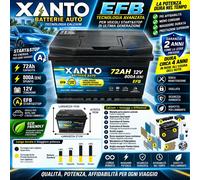 Batteria Auto EFB 72Ah 800A Start&Stop Equivalente FIAMM BOSCH VARTA